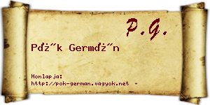 Pók Germán névjegykártya